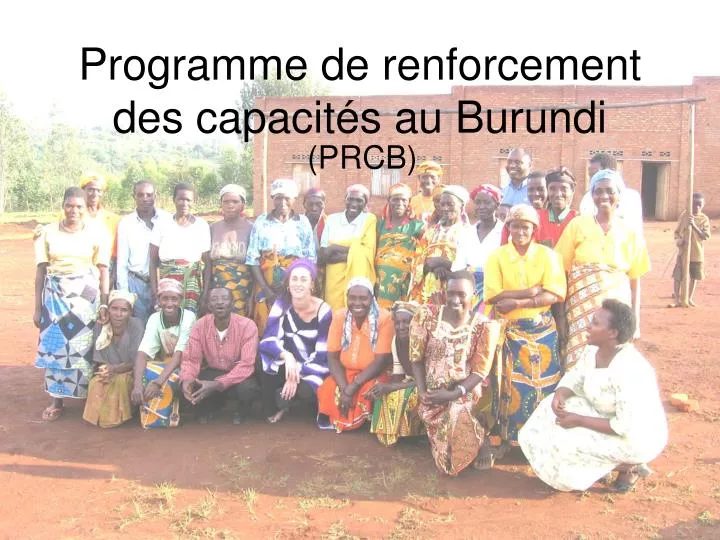 programme de renforcement des capacit s au burundi