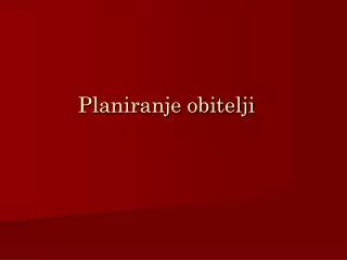 planiranje obitelji