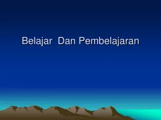 PPT - TEORI BELAJAR Dan PEMBELAJARAN PowerPoint Presentation, Free ...