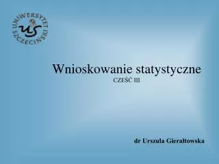 wnioskowanie statystyczne cze iii