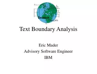 Text Boundary Analysis