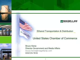 Ethanol Transportation &amp; Distribution United States Chamber of Commerce Bruce Heine