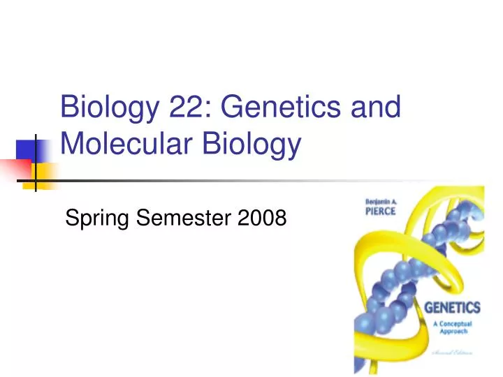 biology 22 genetics and molecular biology