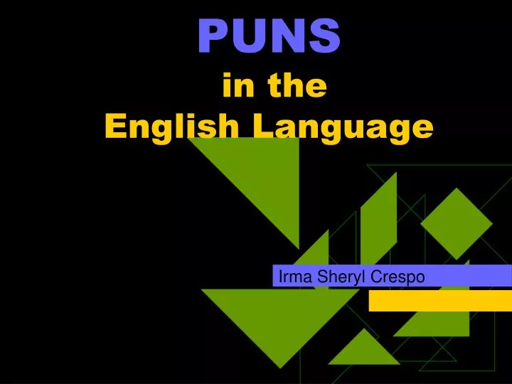 puns in the english language