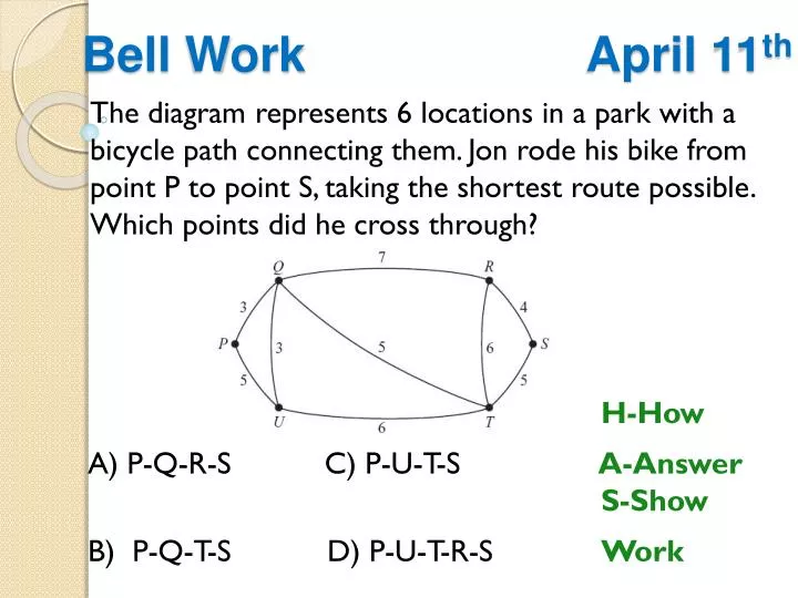 bell work april 11 th