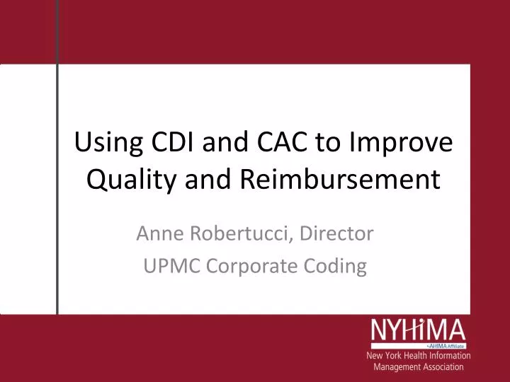 using cdi and cac to improve quality and reimbursement