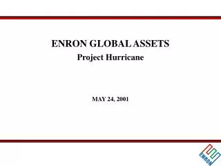 ENRON GLOBAL ASSETS Project Hurricane MAY 24, 2001