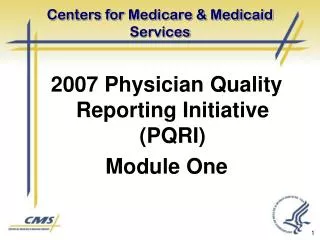 Centers for Medicare &amp; Medicaid Services