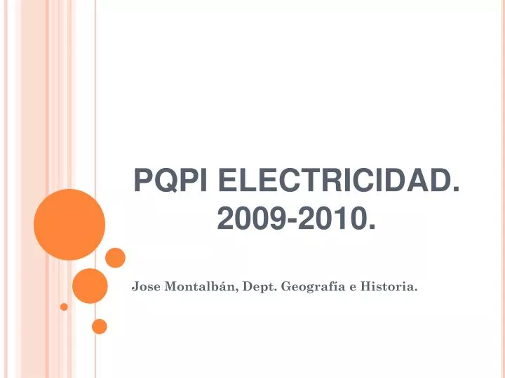 pqpi electricidad 2009 2010