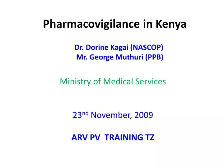 pharmacovigilance in kenya