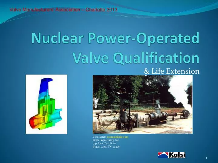 nuclear power operated valve qualification