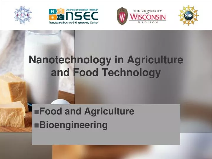 nanotechnology in agriculture and food technology