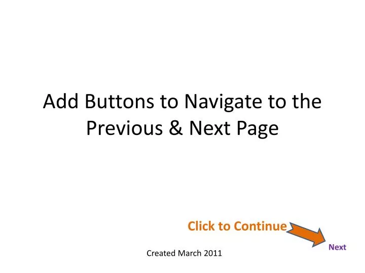 add buttons to navigate to the previous next page