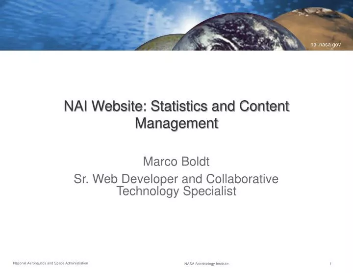nai website statistics and content management