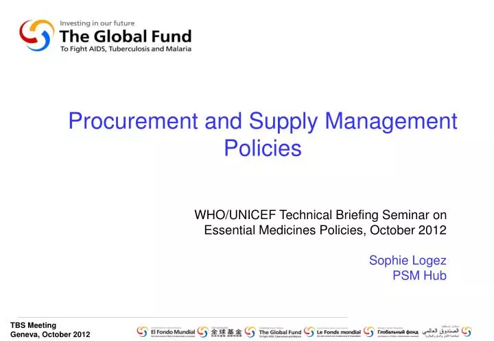 procurement and supply management policies