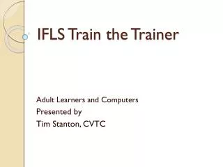 IFLS Train the Trainer