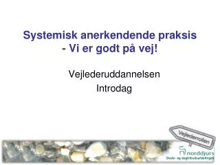 systemisk anerkendende praksis vi er godt p vej