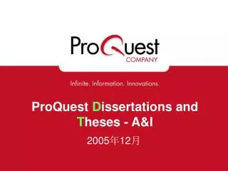 proquest d issertations and t heses a i