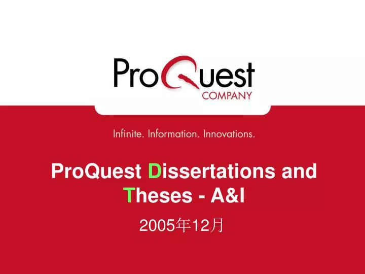 proquest d issertations and t heses a i