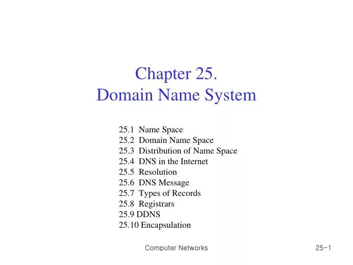 chapter 25 domain name system