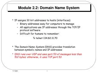 Module 2.2: Domain Name System