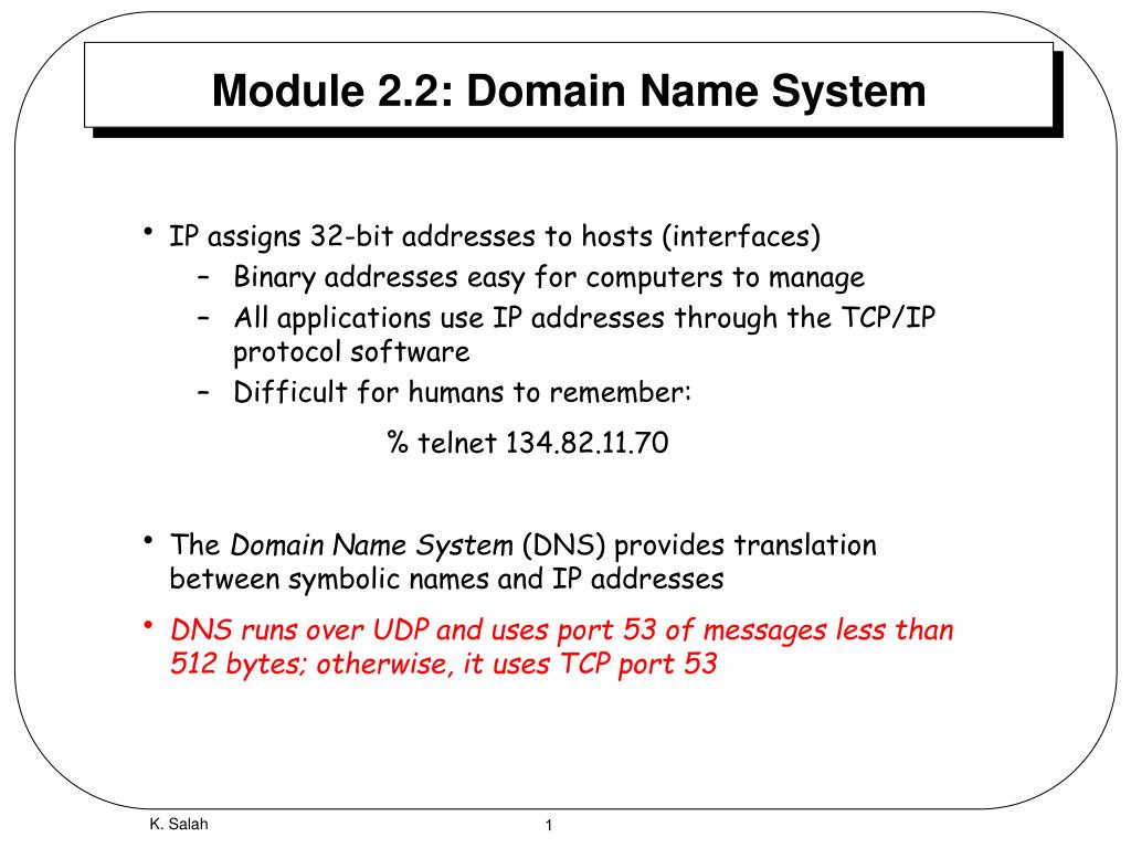 PPT - Module 2.2: Domain Name System PowerPoint Presentation, free ...