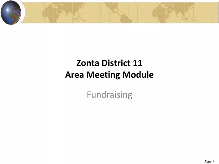 zonta district 11 area meeting module