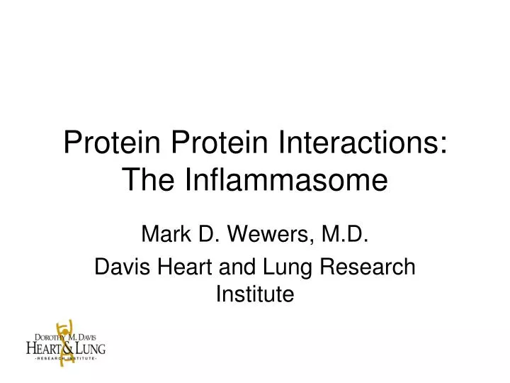 protein protein interactions the inflammasome