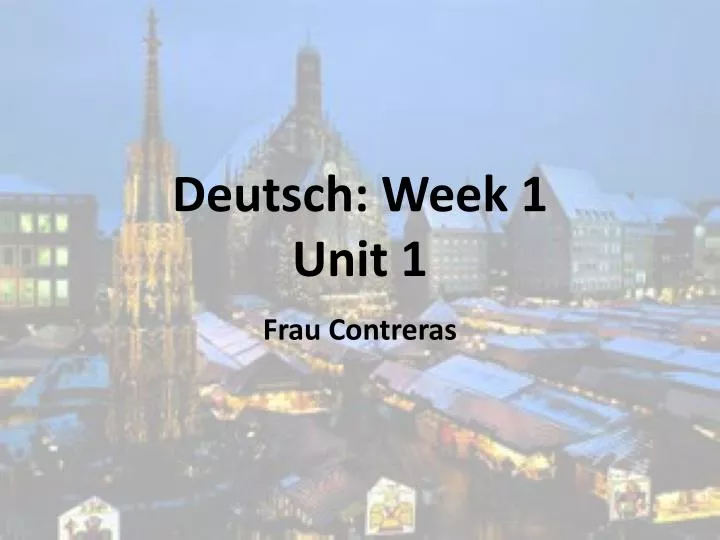 deutsch week 1 unit 1