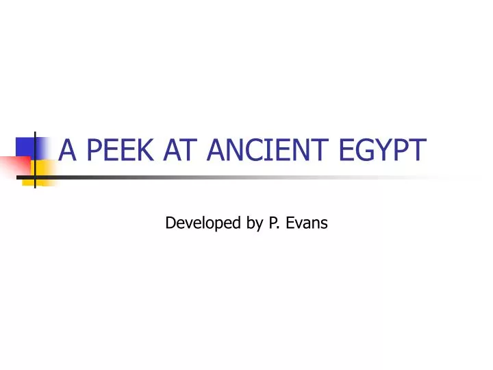 a peek at ancient egypt