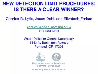 NEW DETECTION LIMIT PROCEDURES: IS THERE A CLEAR WINNER?