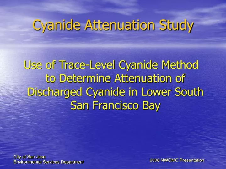 cyanide attenuation study