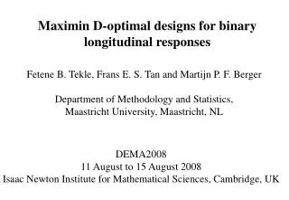 Maximin D-optimal designs for binary longitudinal responses