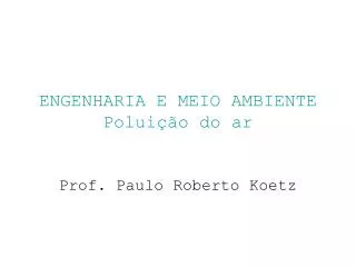 engenharia e meio ambiente polui o do ar