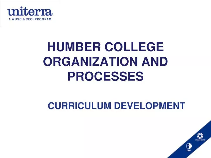 humber college organization and processes