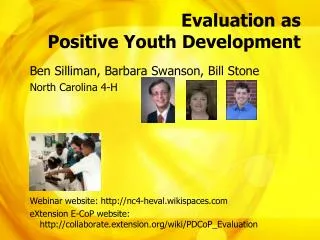 Evaluation as Positive Youth Development