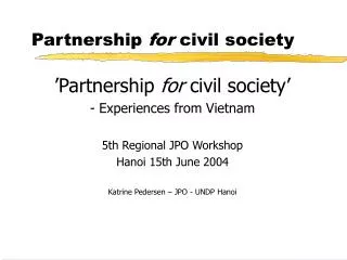 Partnership for civil society
