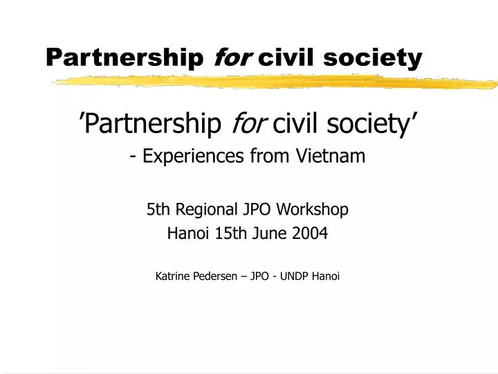 partnership for civil society
