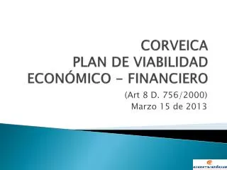 corveica plan de viabilidad econ mico financiero