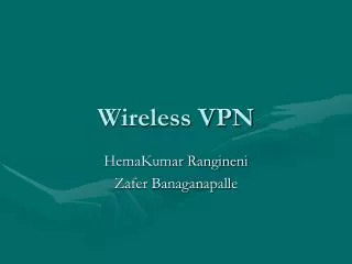 Wireless VPN