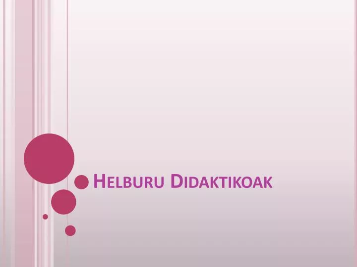 helburu didaktikoak