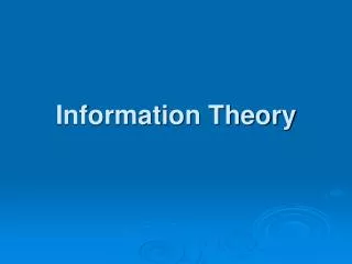 Information Theory