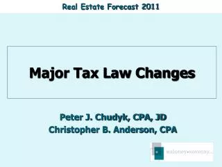 Major Tax Law Changes