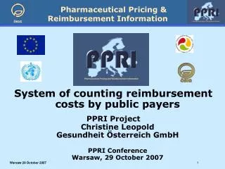 System of counting reimbursement costs by public payers