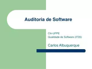 auditoria de software