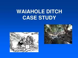 WAIAHOLE DITCH CASE STUDY