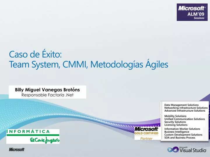 caso de xito team system cmmi metodolog as giles