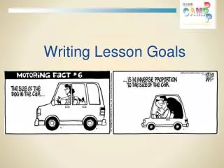 Writing Lesson Goals