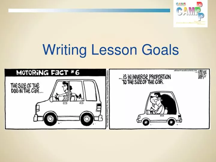 writing lesson goals