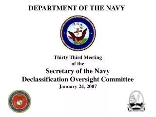 DEPARTMENT OF THE NAVY
